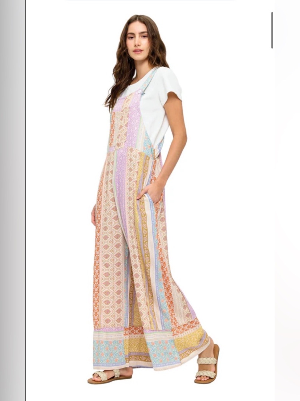 187 ❤️ Floral Boho Ruffled
Multicolor Overall - Picture 2 of 4